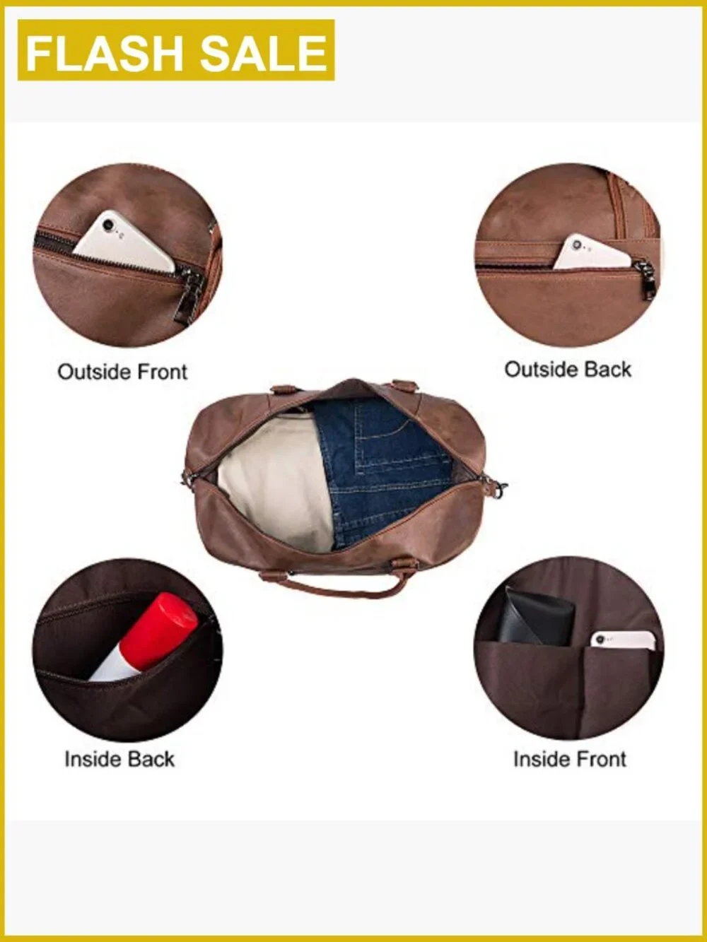 Weekender Overnight Bag Travel Duffel with Shoe Pouch Carry On